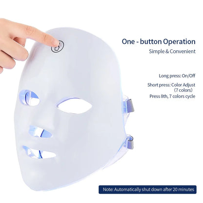 Roseora GlowMask Pro – 7 Color LED Skin Therapy Mask