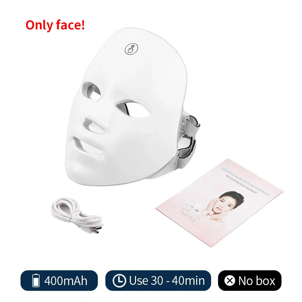 Roseora GlowMask Pro – 7 Color LED Skin Therapy Mask