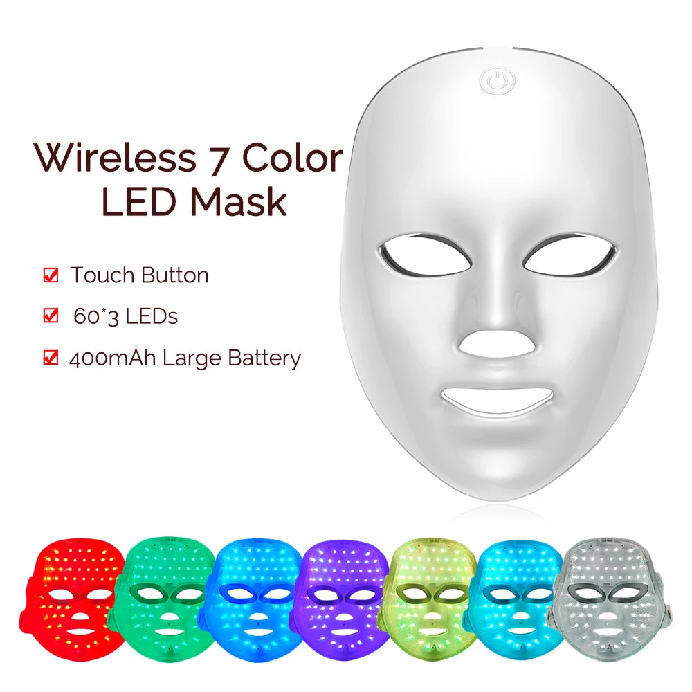 Roseora GlowMask Pro – 7 Color LED Skin Therapy Mask