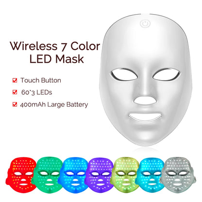 Roseora GlowMask Pro – 7 Color LED Skin Therapy Mask