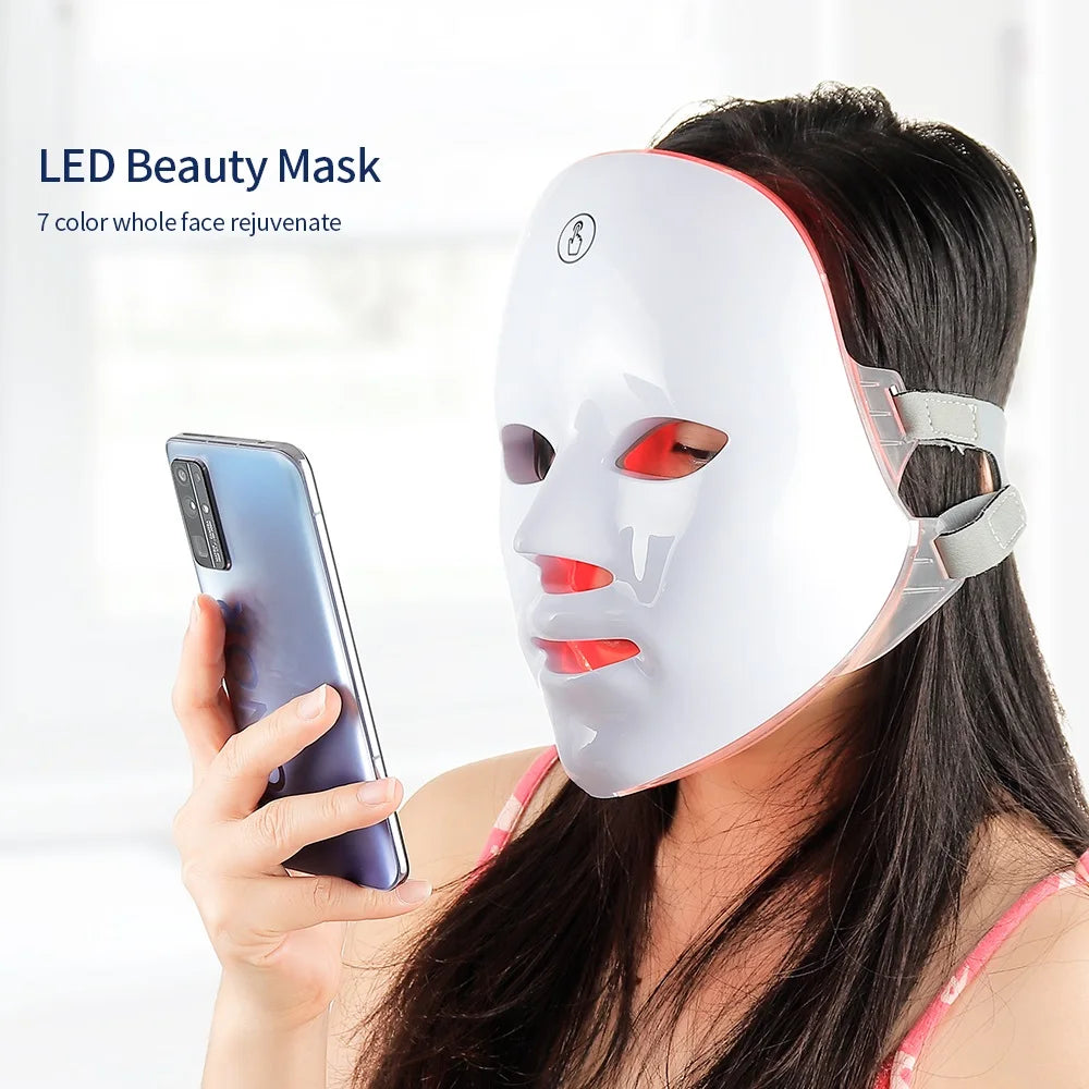 Roseora GlowMask Pro – 7 Color LED Skin Therapy Mask